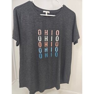 Maurices Large Gray Ohio State Graphic T-Shirt Women's Casual NWT